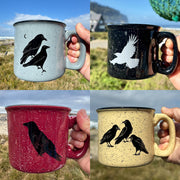 "All the Ravens" Boxed Ceramic Santa Fe Campfire Mug Glassware Set of 4